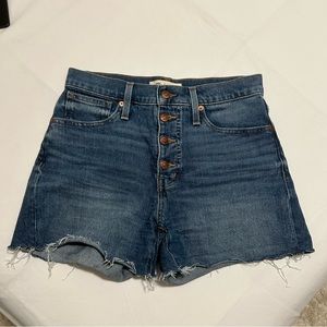 Madewell high rise denim shorts